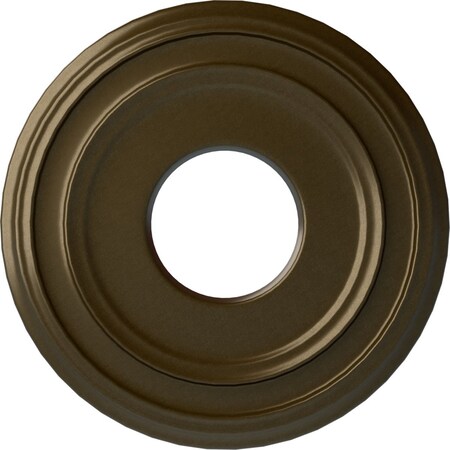 Ekena Millwork Classic Ceiling Medallion (Fits Canopies up to 7 1/4"), 12 3/8"OD x 4"ID x 1 1/8"P, Brass CM12CLBRS